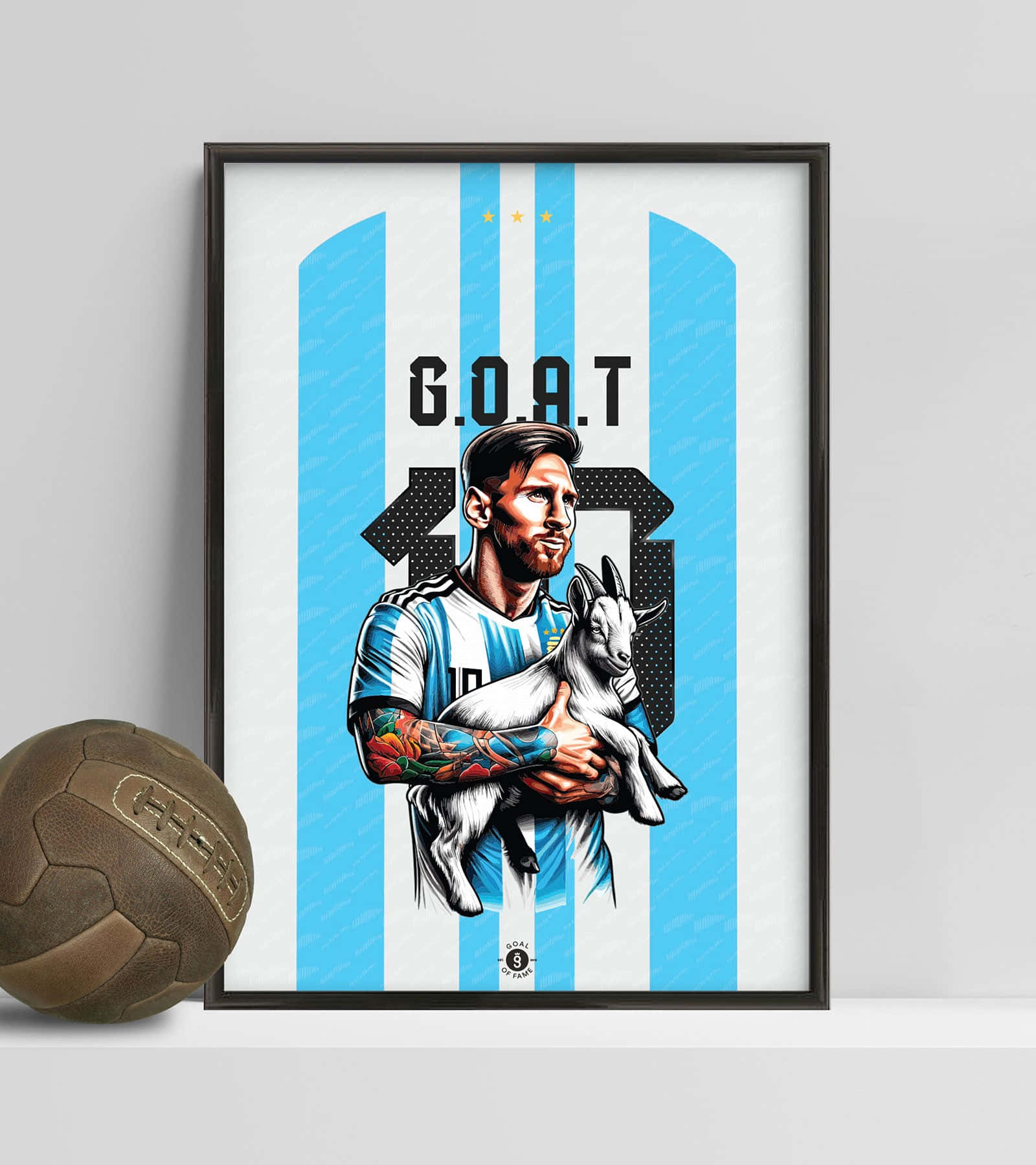 Messi G O A T Artwork Wallpaper