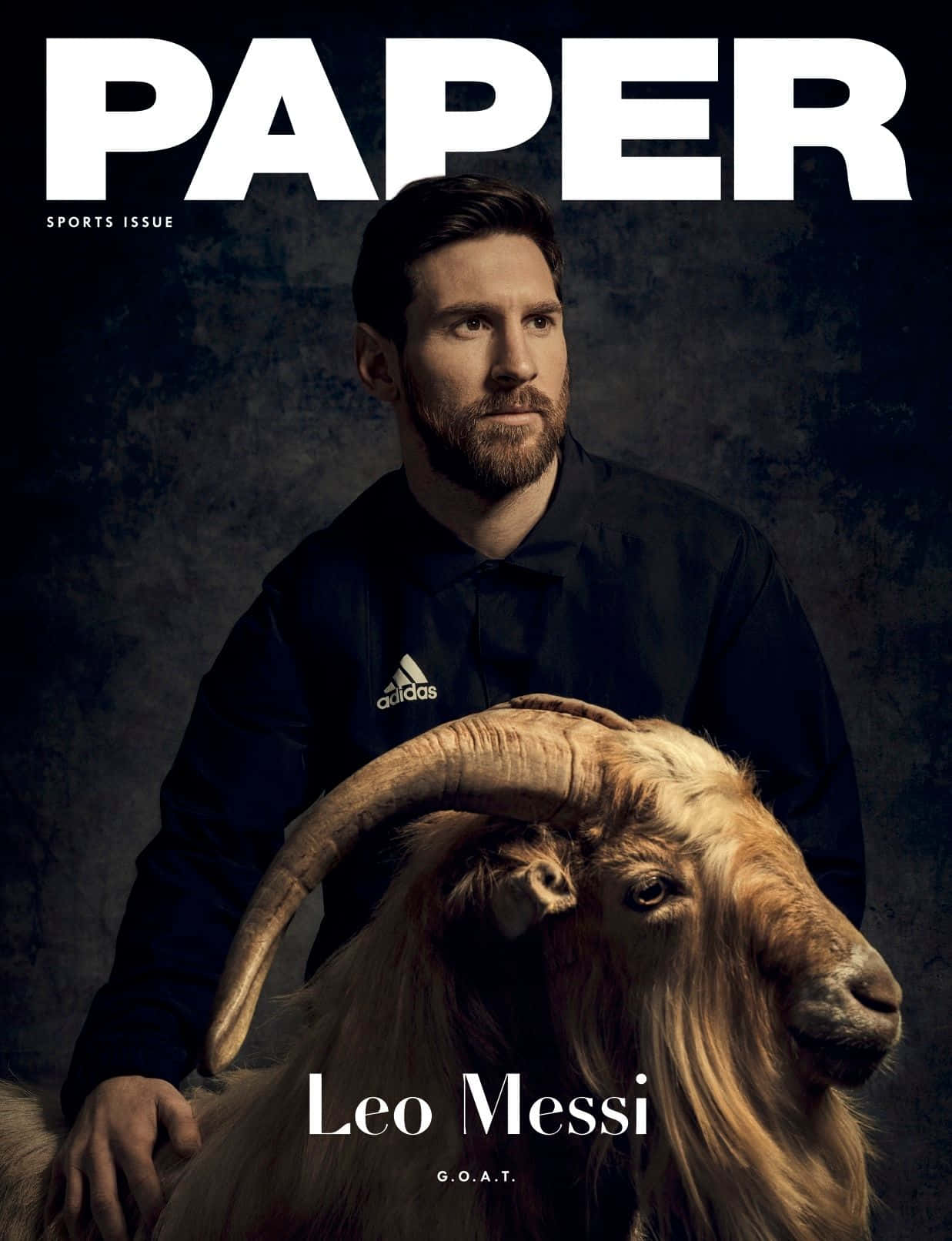 Messi G O A T Paper Magazine Cover Wallpaper