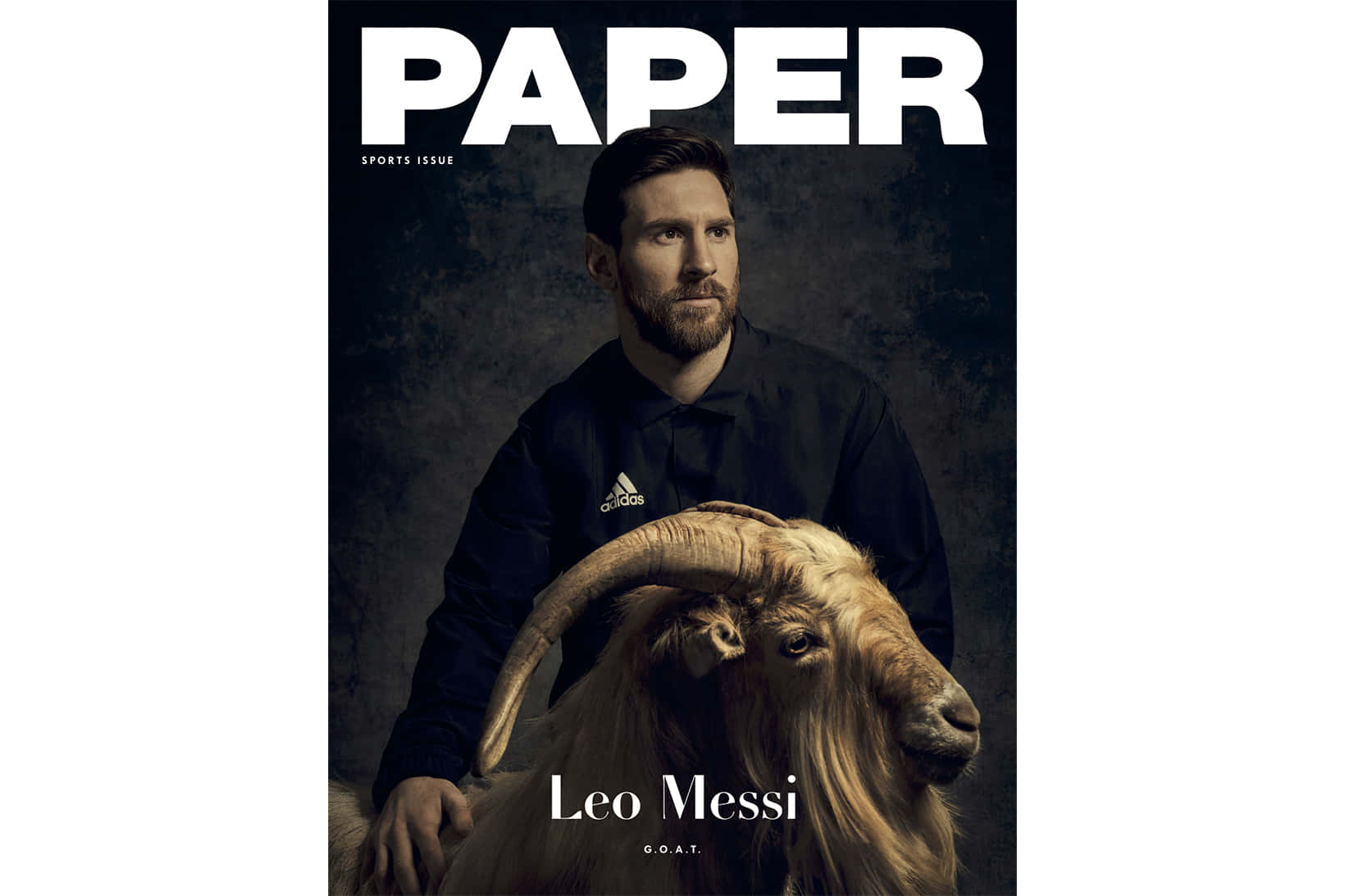 Messi G O A T Paper Magazine Cover Wallpaper