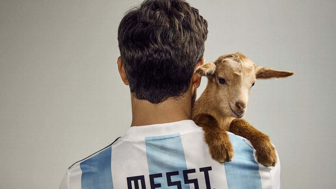 Messi Goat Concept Photo Wallpaper