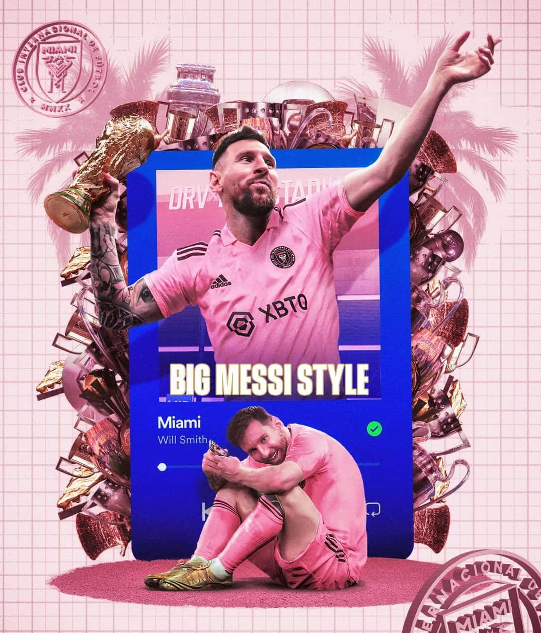 Messi Inter Miami Promotional Graphic Wallpaper