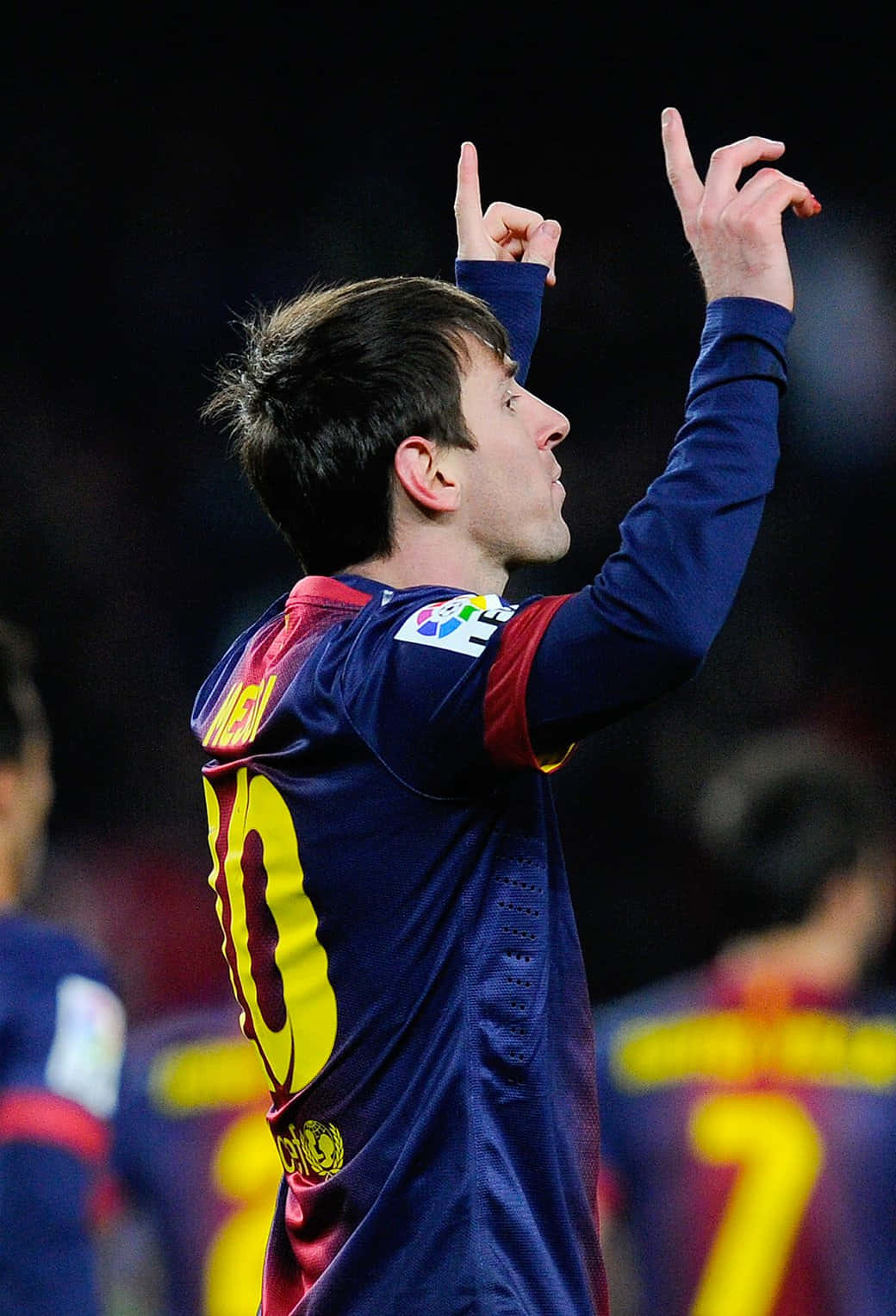 Oestilo De Assinatura Do Messi Apresentando Um Iphone Elegante. Papel de Parede