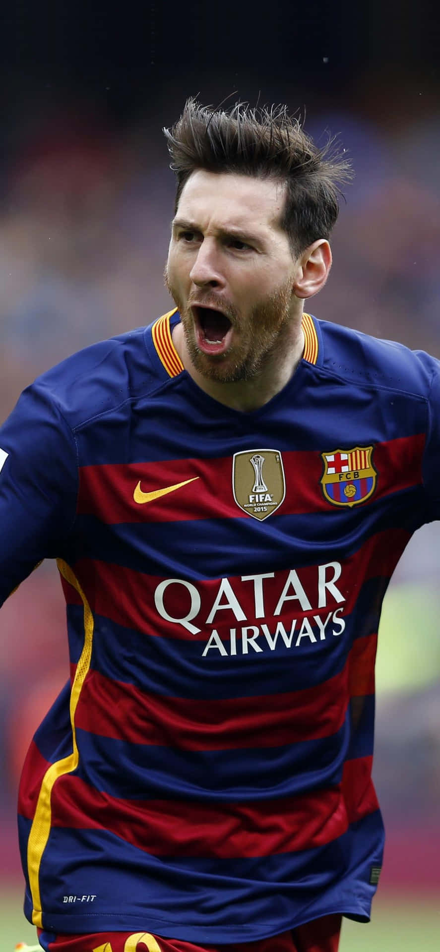 Prepáratepara Los Juegos Con El Nuevo Iphone De Messi. Fondo de pantalla