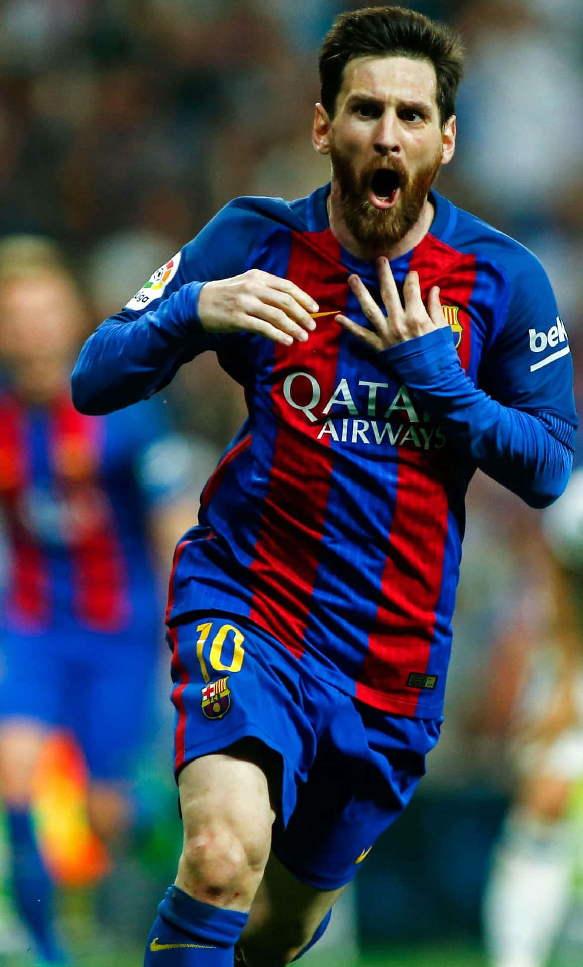 Messi Dækker Dʹette Iphone Tapet. Wallpaper