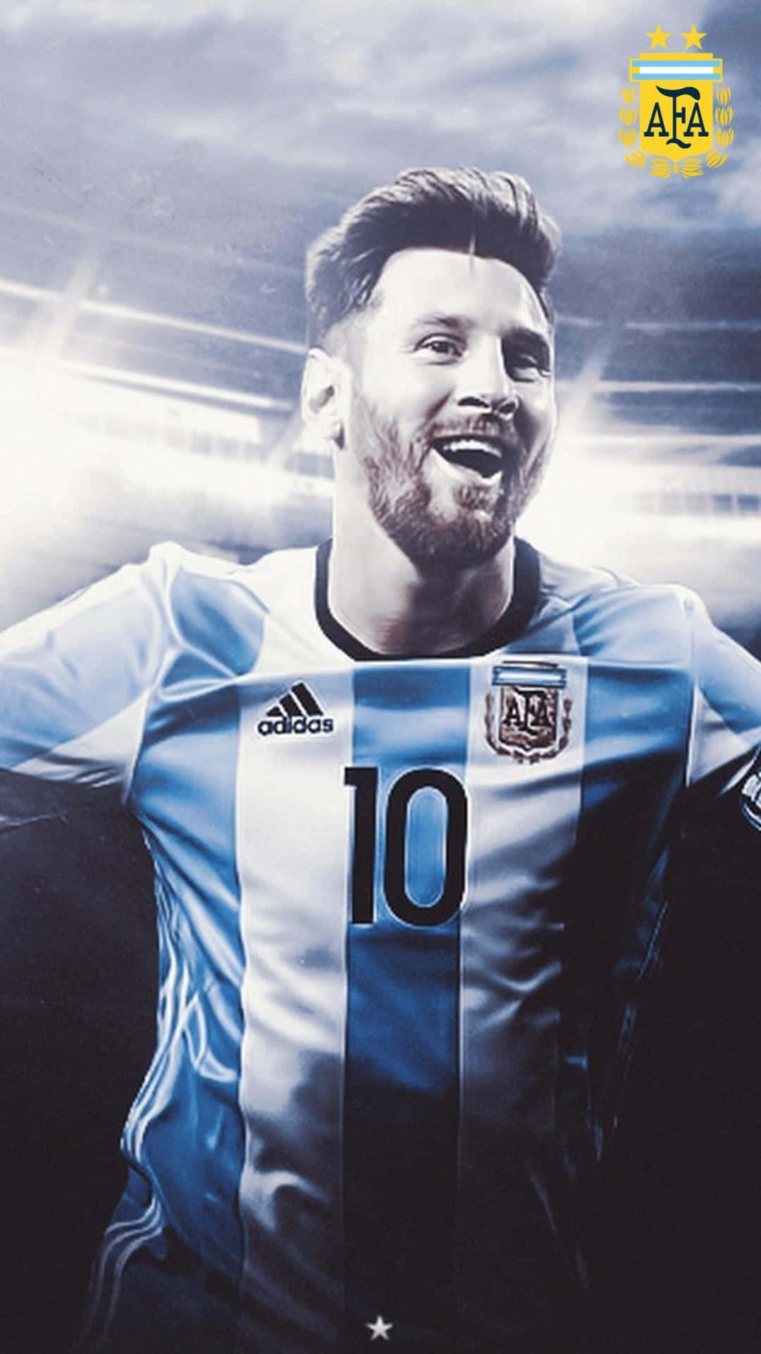 Denikoniska Lionel Messi Pryder Miljontals Iphones Globalt. Wallpaper
