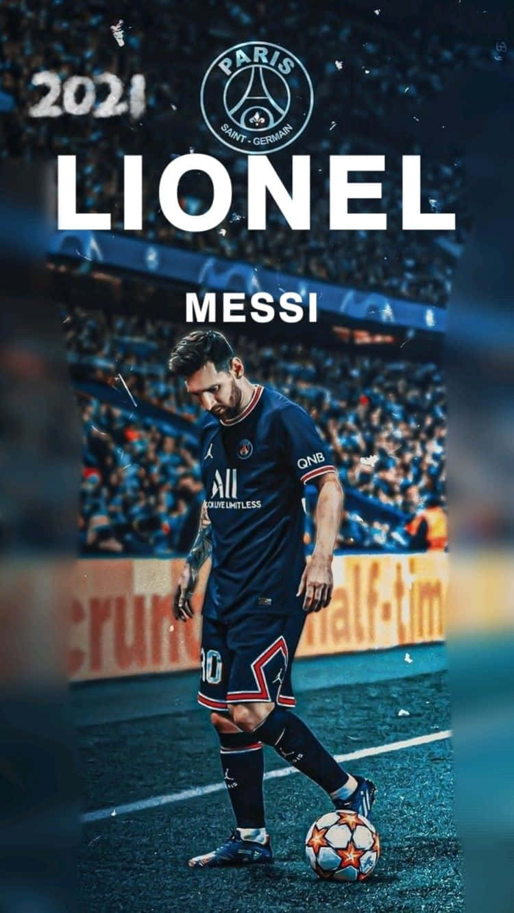 Wallpaperlås Upp Kraften Av Sport Med Messi Iphone-bakgrundsbild. Wallpaper