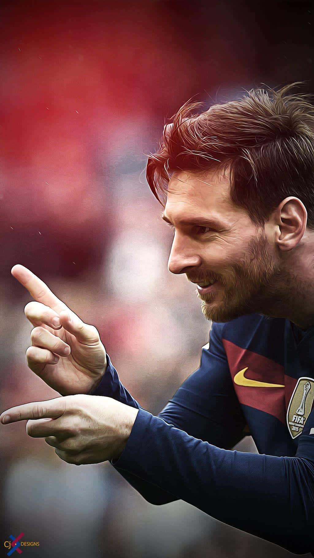 Celebrazionedel Gol Messi Per Iphone Sfondo