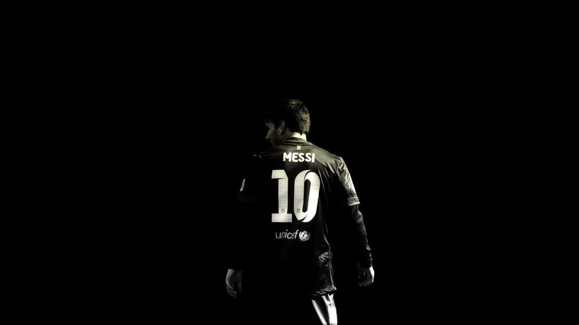 Messi Number10 Dark Background4 K Wallpaper