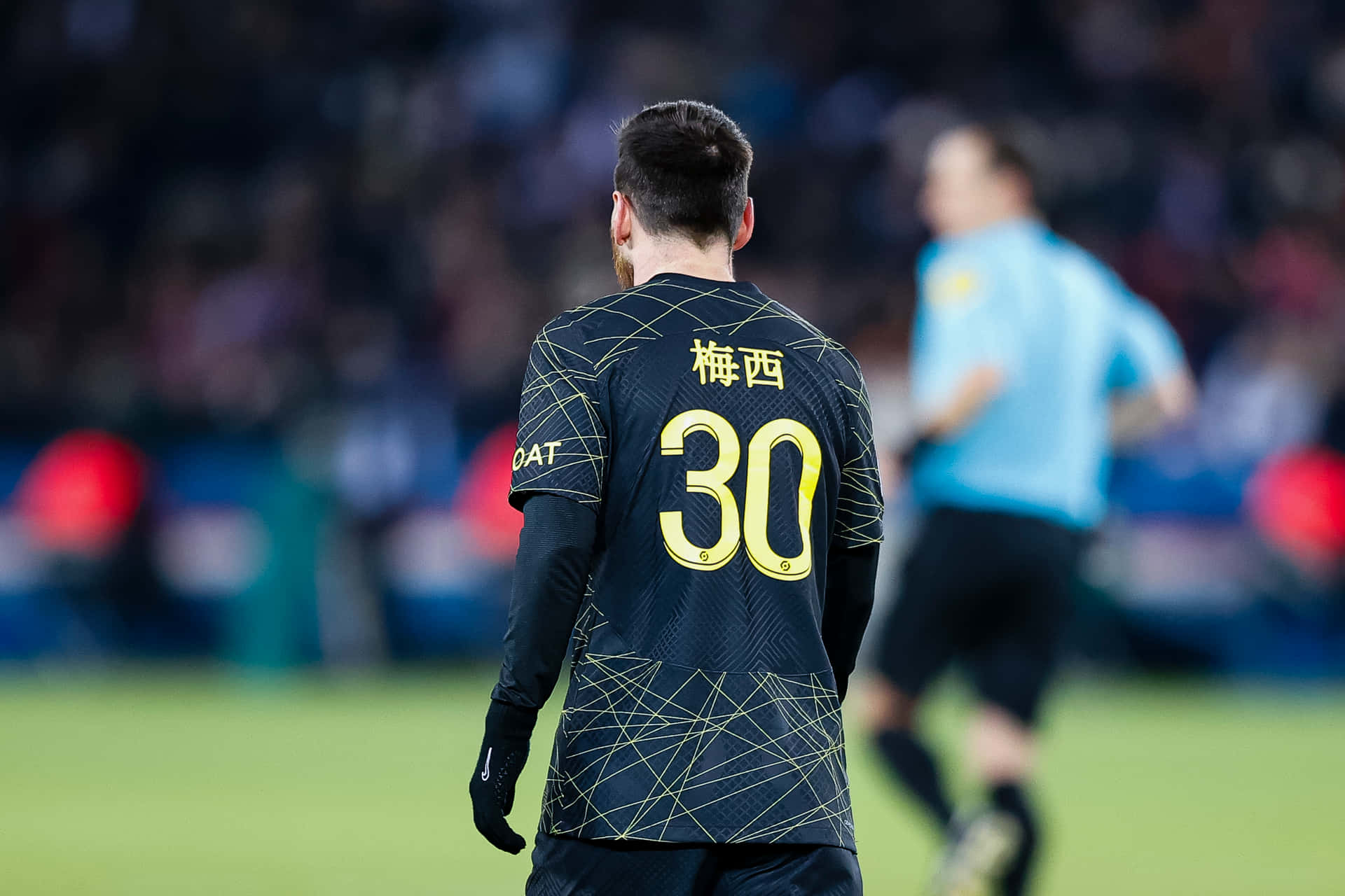 Messi Number30 Jersey Back View Wallpaper