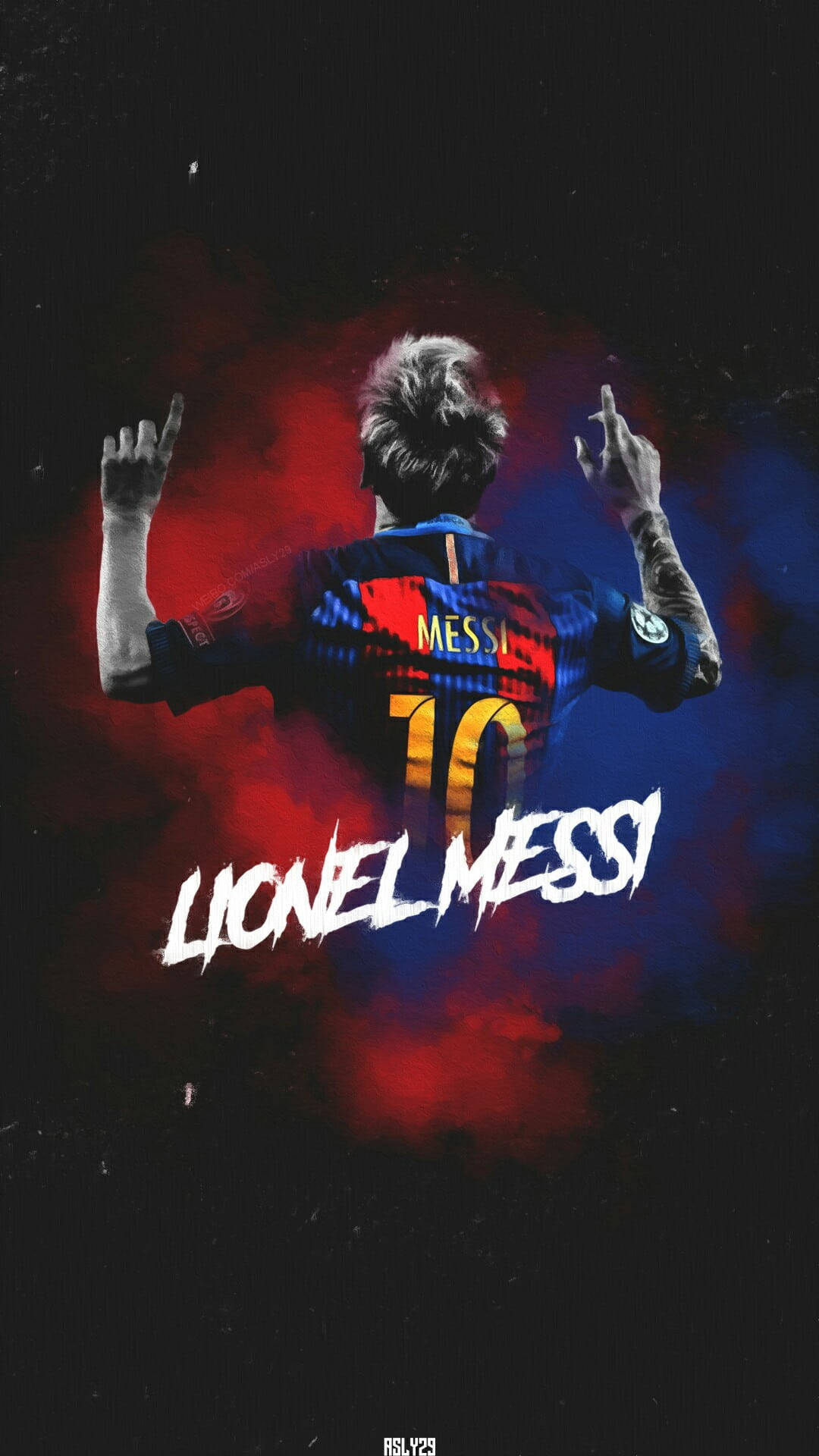 Download Messi Pointing Up Hd Football Wallpaper 