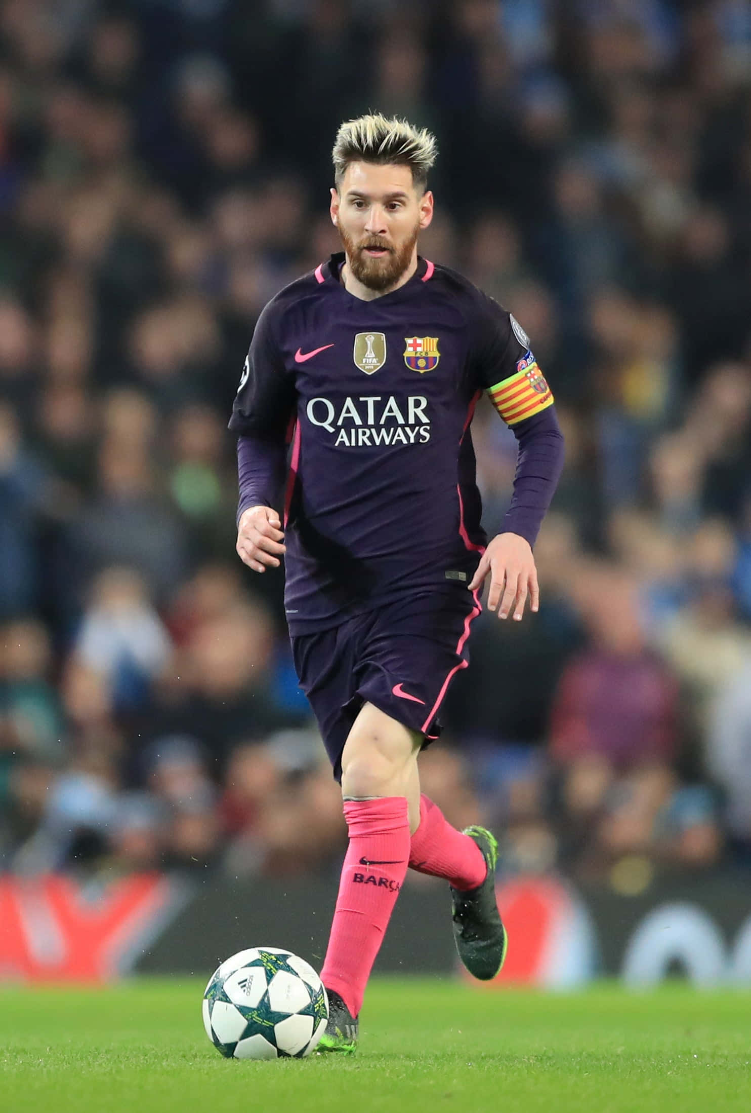 Messi's Magic Dribble - Supreme Skills On Display Wallpaper