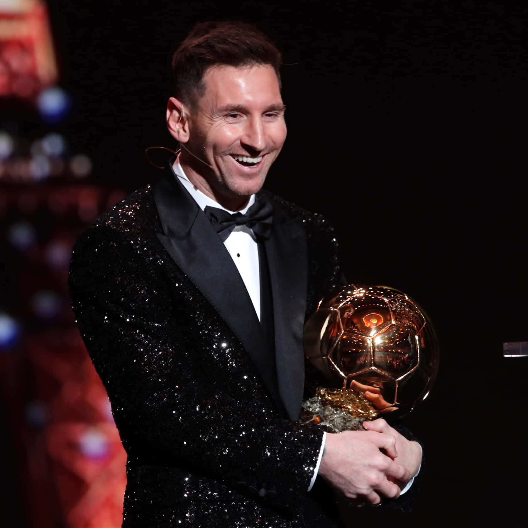 Messi Winning Ballon Dor Award Wallpaper