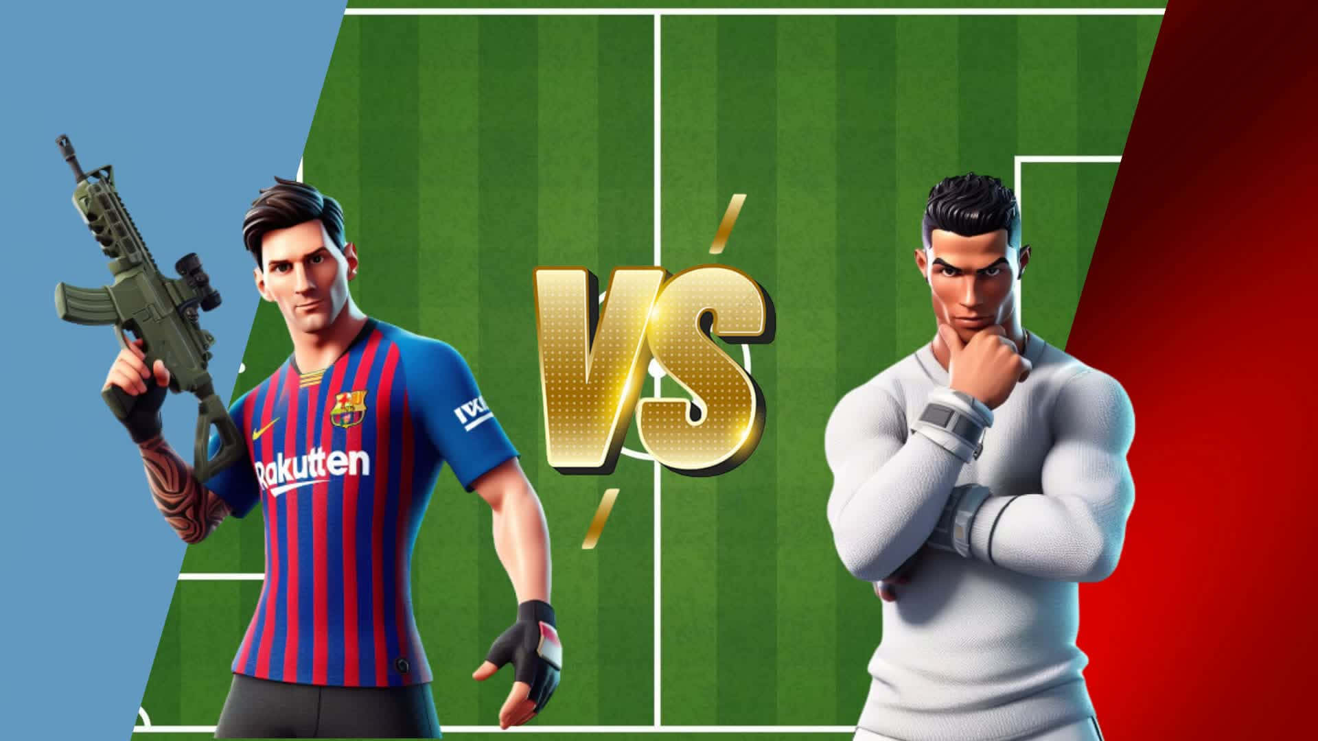 Messivs Ronaldo Fortnite Battle Wallpaper