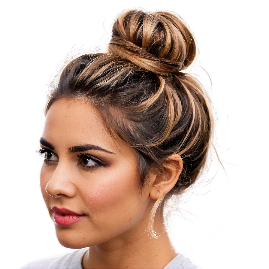 Download Messy Bun Hairstyle Png Oqw60 | Wallpapers.com