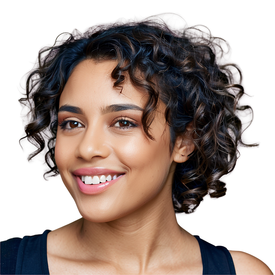 Messy Curly Hair Look Png 69 PNG