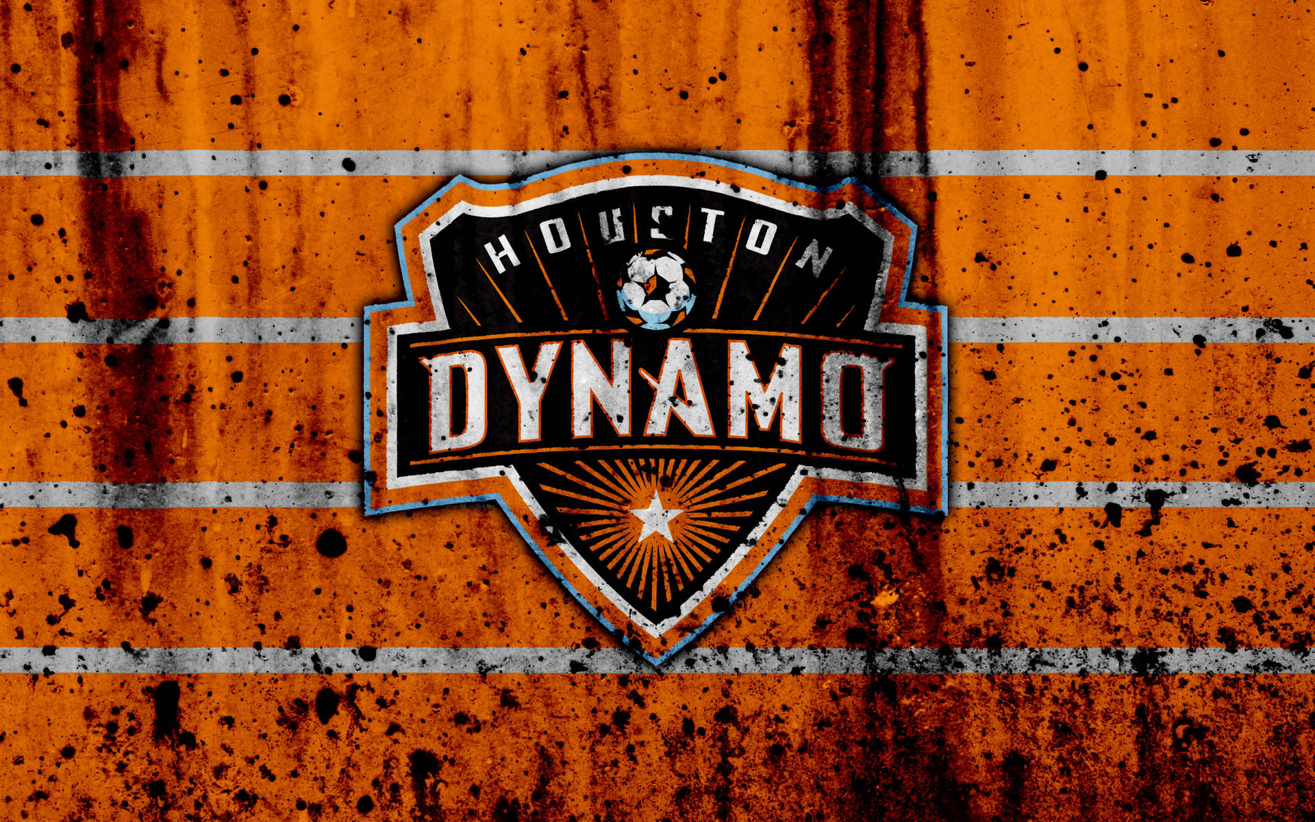 Messy Houston Dynamo Soccer Club Logo Wallpaper
