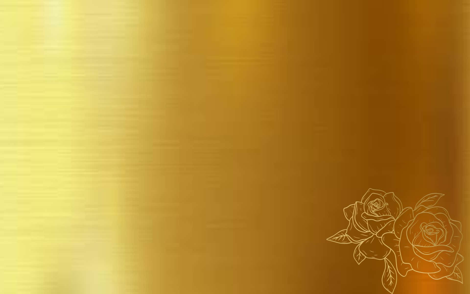 Gold Background With Roses