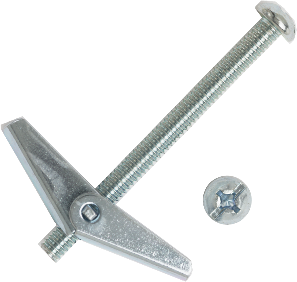 Metal Boltand Wing Nut PNG