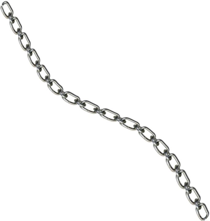 Metal Chain Link Segment PNG