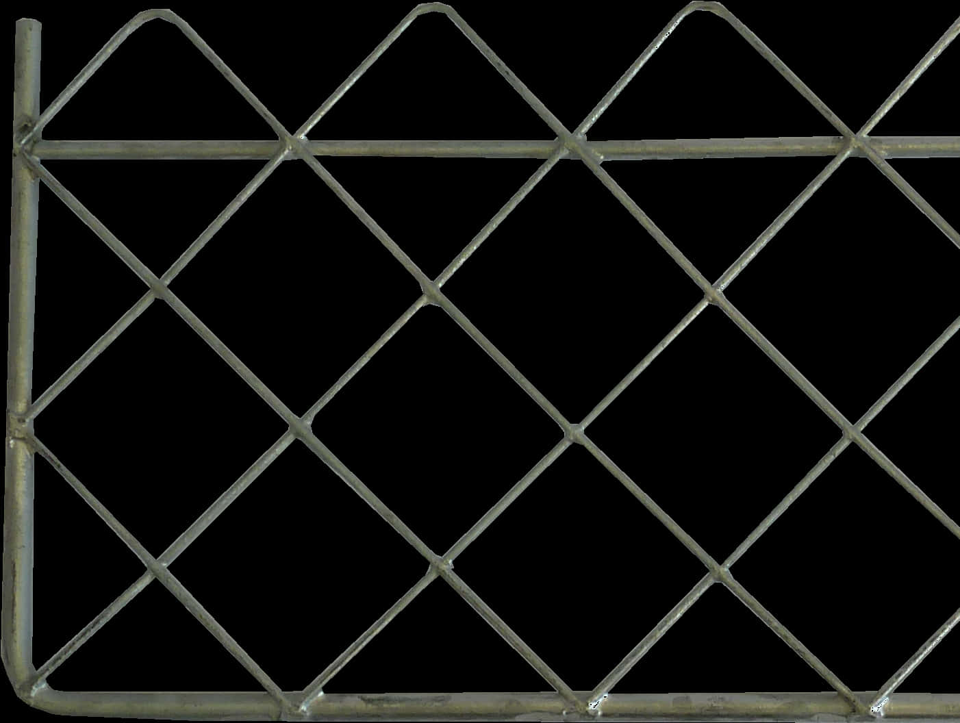 Metal Diamond Pattern Fence PNG
