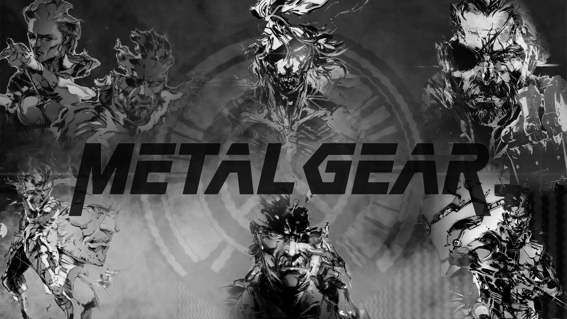 Black And White Metal Gear 4k Poster Wallpaper
