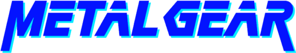 Metal Gear Logo Blue Text PNG