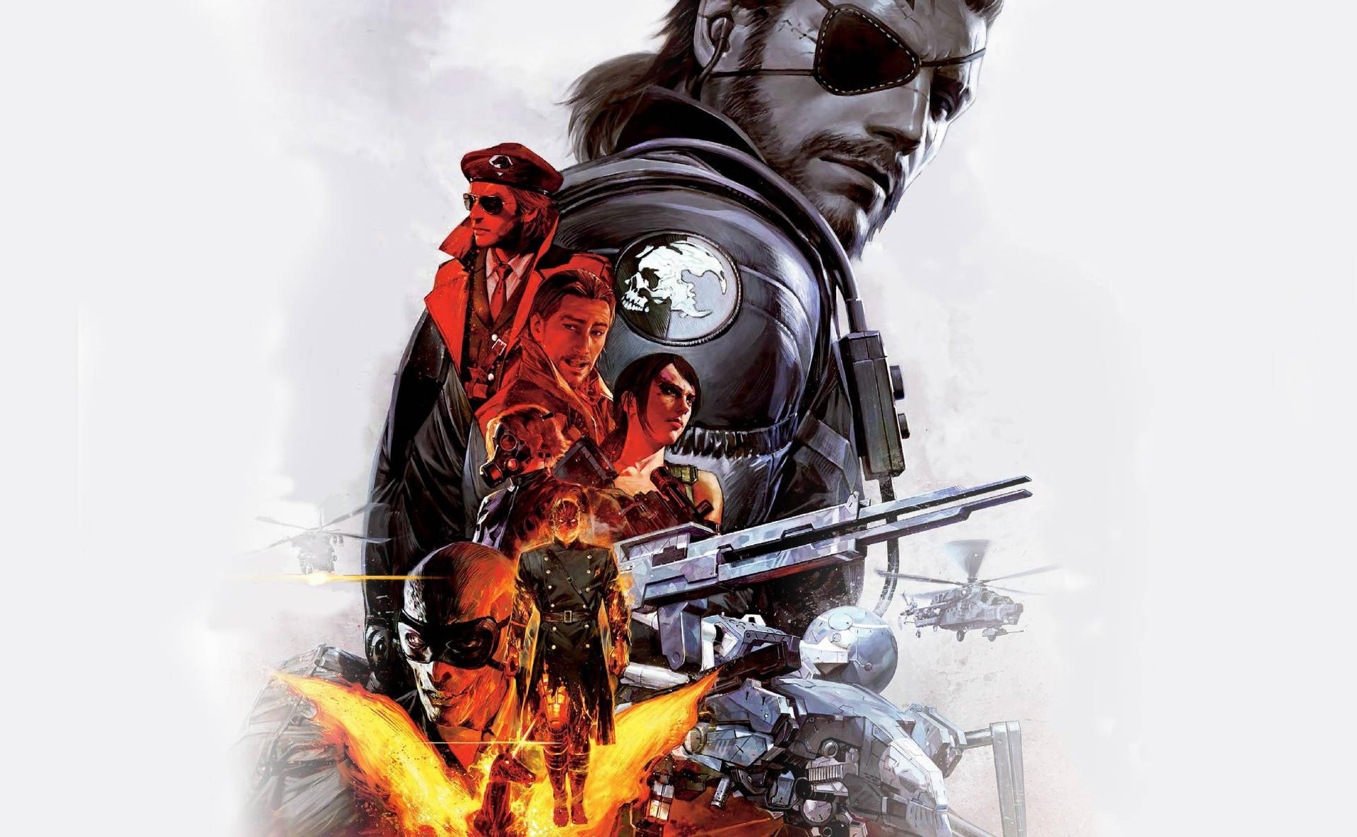 Feel the heat of Metal Gear Solid with this blazing artwork Wallpaper
