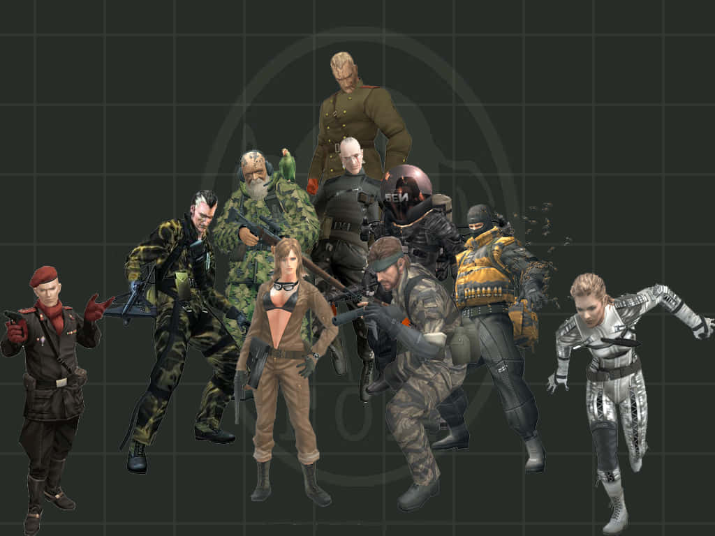 Epic Group of Metal Gear Solid Characters Wallpaper
