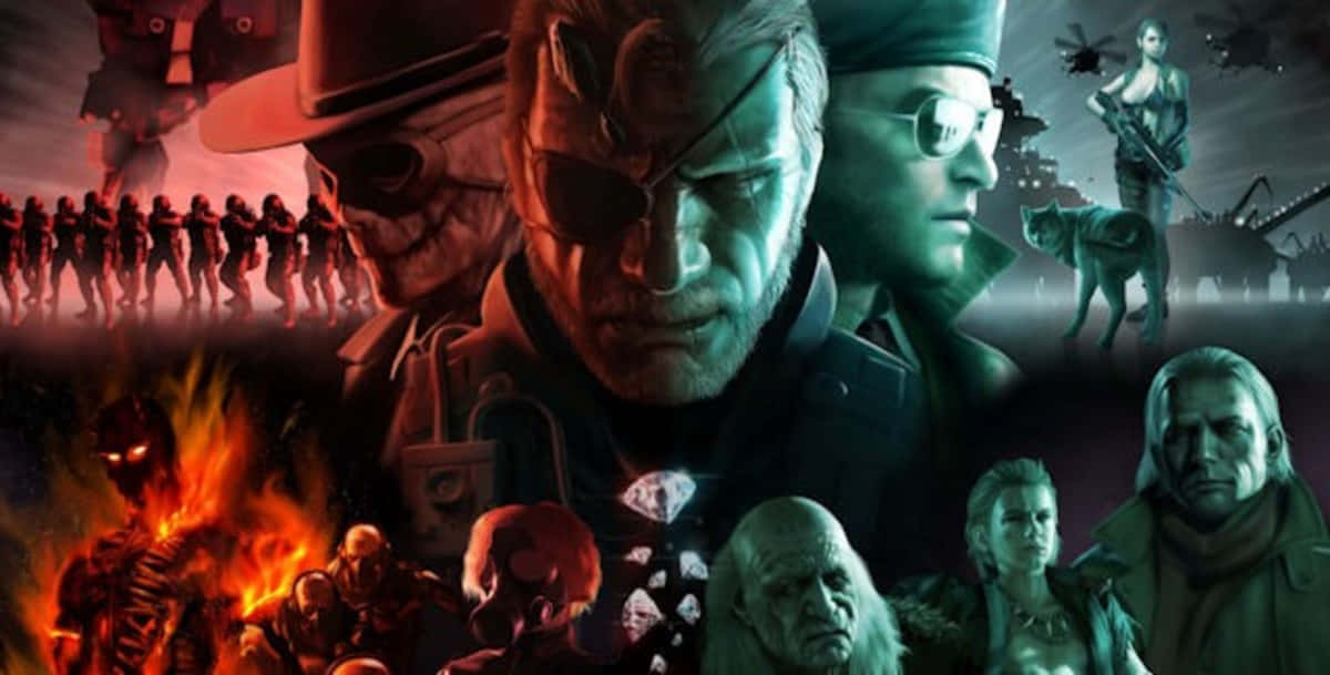 Iconic Metal Gear Solid Characters Group Photo Wallpaper