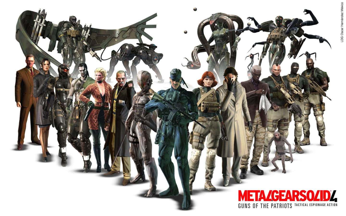 Iconic Metal Gear Solid Characters Gathered Together Wallpaper