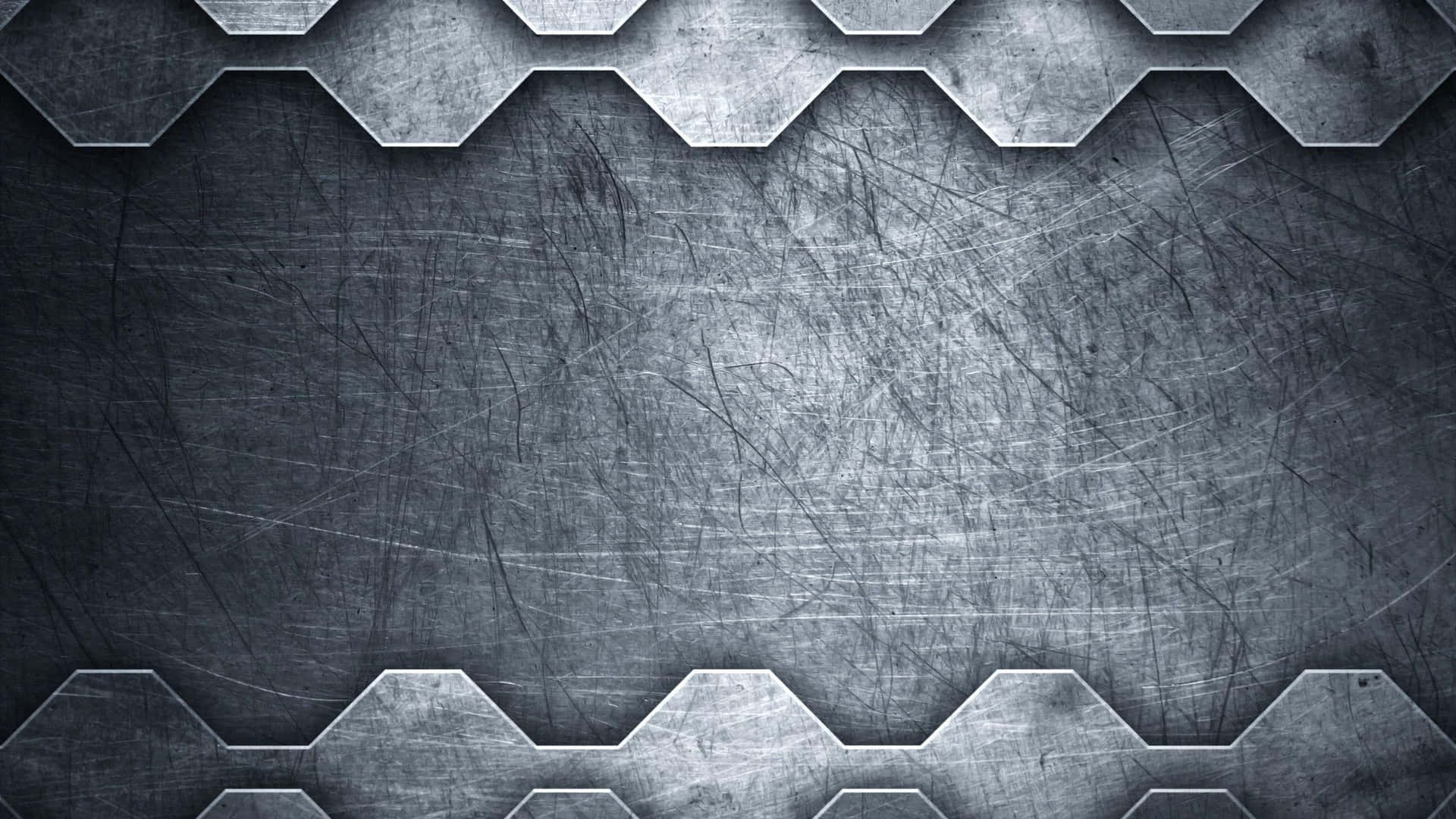 Fundometálico Hexagonal Com Hexágonos Metálicos