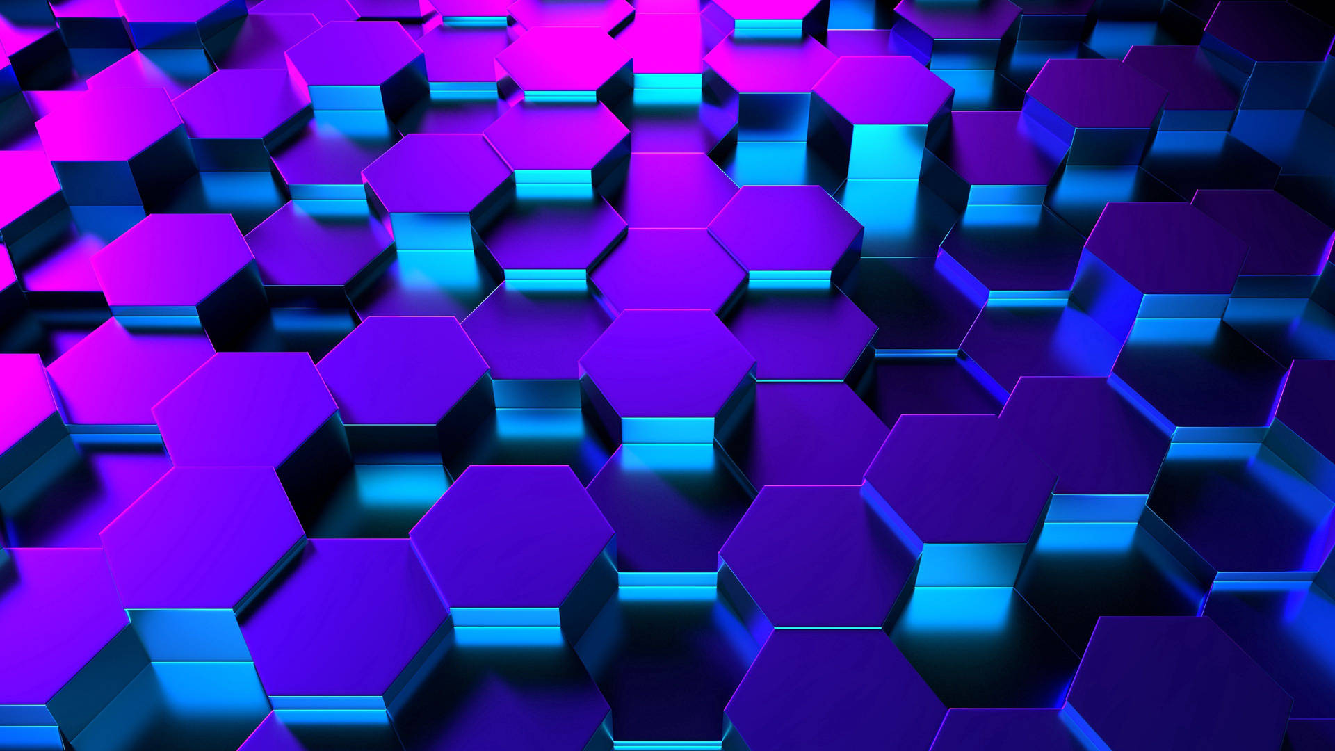 Metal Pink And Purple Hexagon Wallpaper