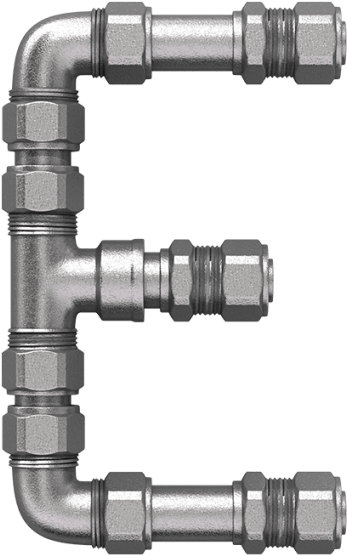 Metal Pipe Connections Plumbing Fittings PNG