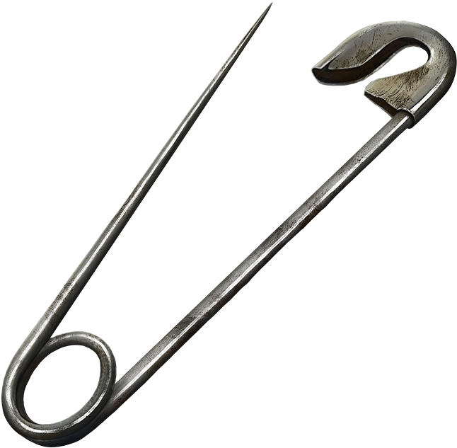 Metal Safety Pin PNG