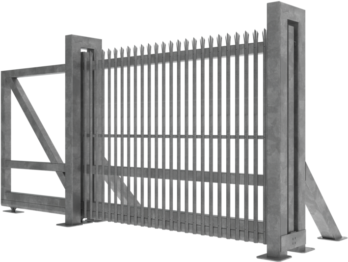 Metal Sliding Gate Design PNG