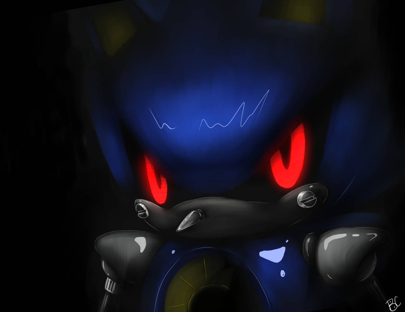 Metal Sonic Dark Art Wallpaper