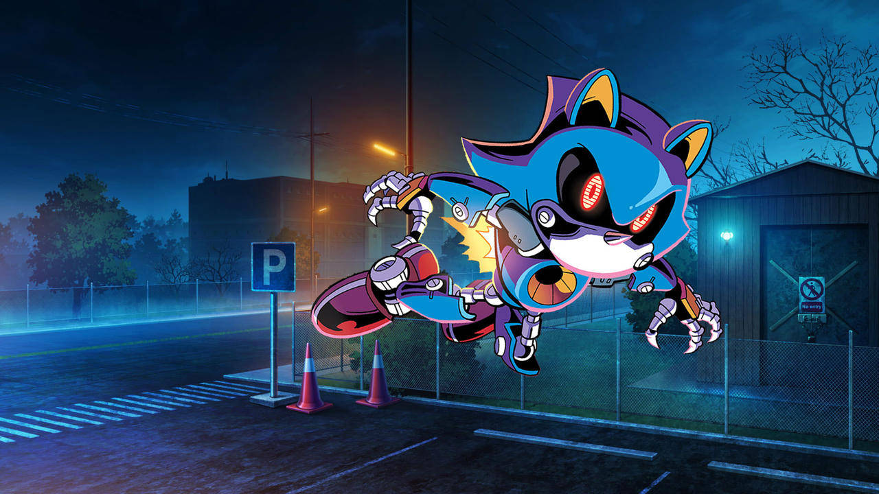 Metal Sonic Night City Wallpaper