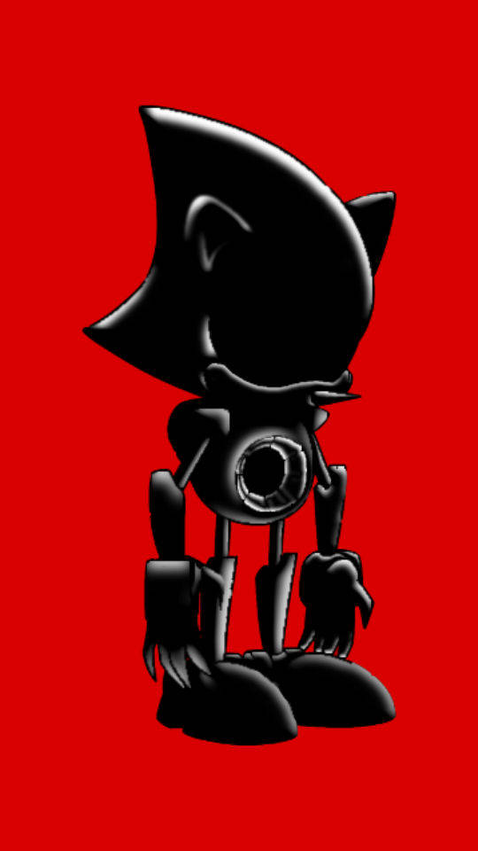 Metal Sonic Red Black Art Wallpaper