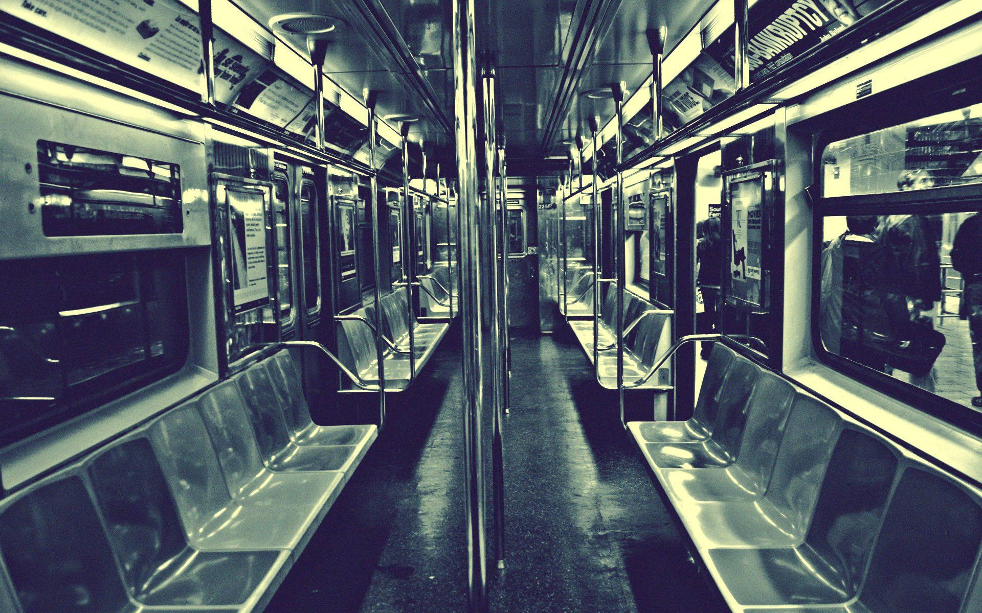 Download Metal Subway Train Interior Wallpaper 