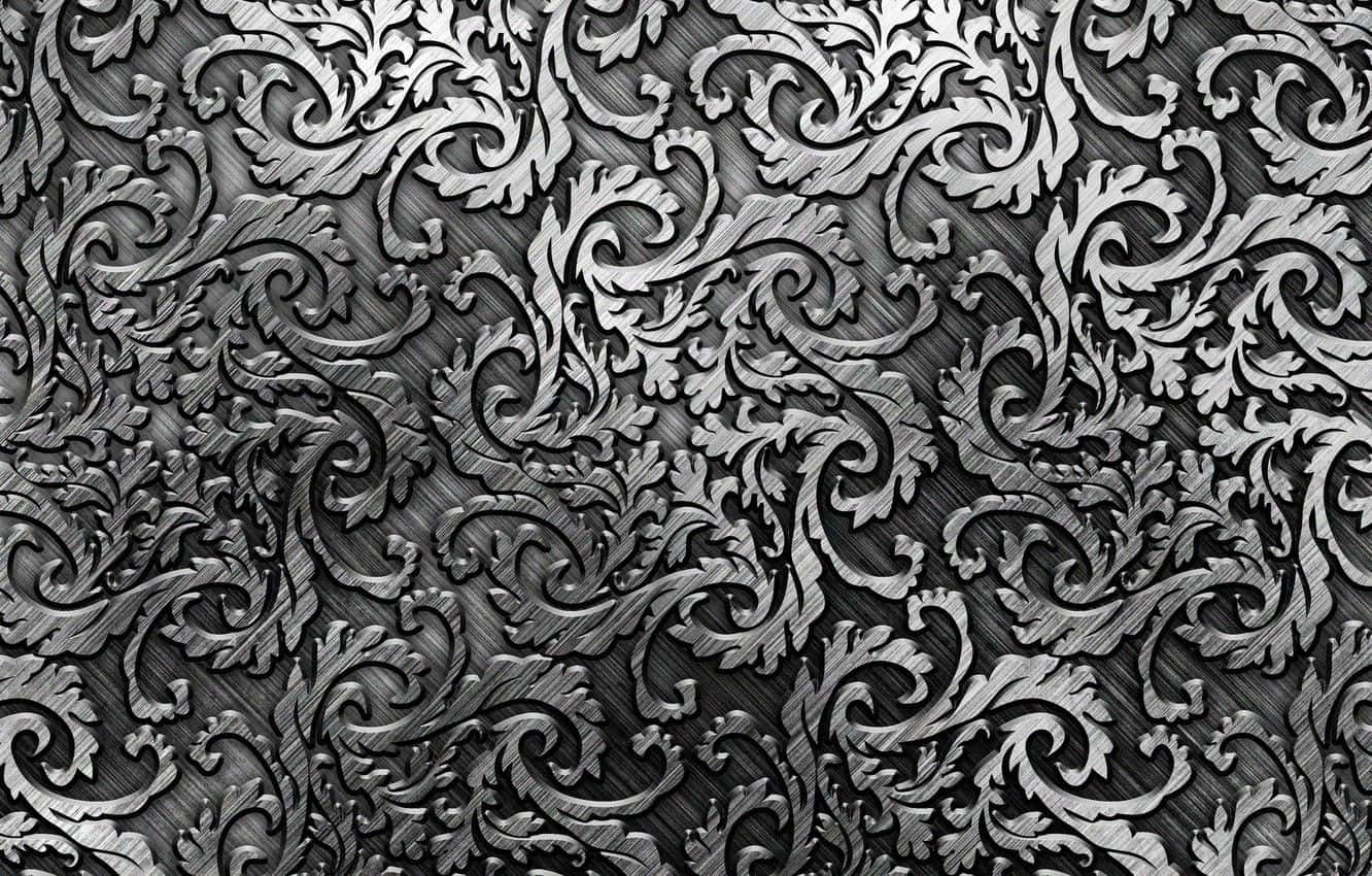 Metallisk tekstur blomst mønster 4K billeder