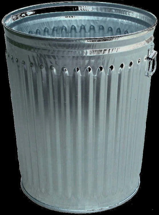 Metal Trash Can Isolated PNG