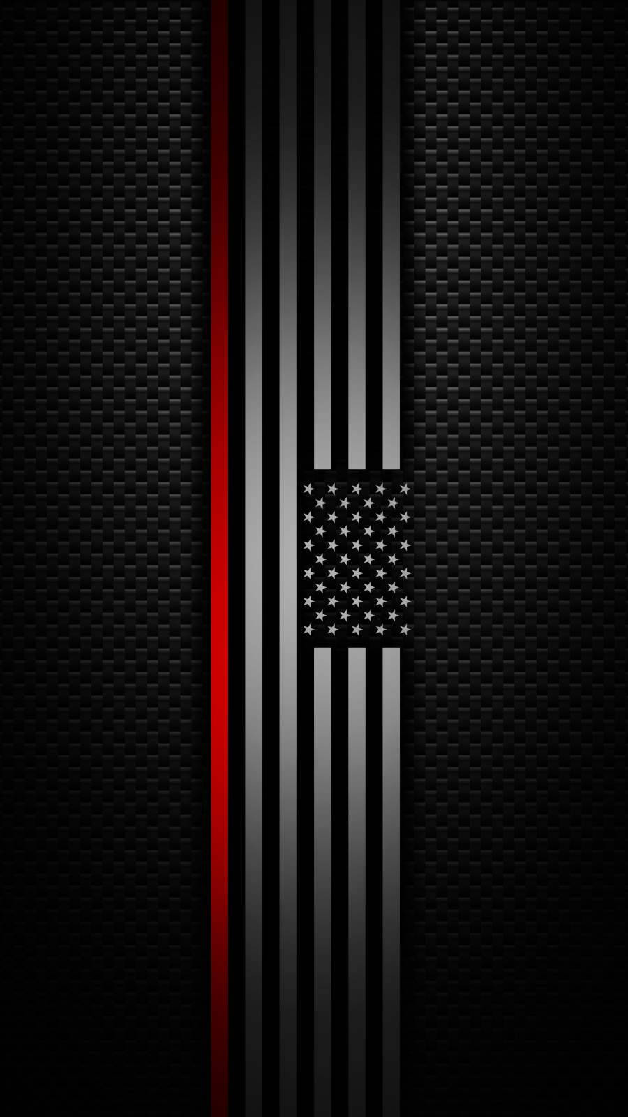 Hintergrundbildmetallische Amerikanische Flagge Für Cooles Iphone. Wallpaper