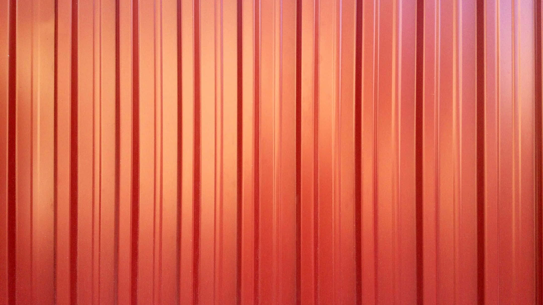 Red Corrugated Metal Wall Background