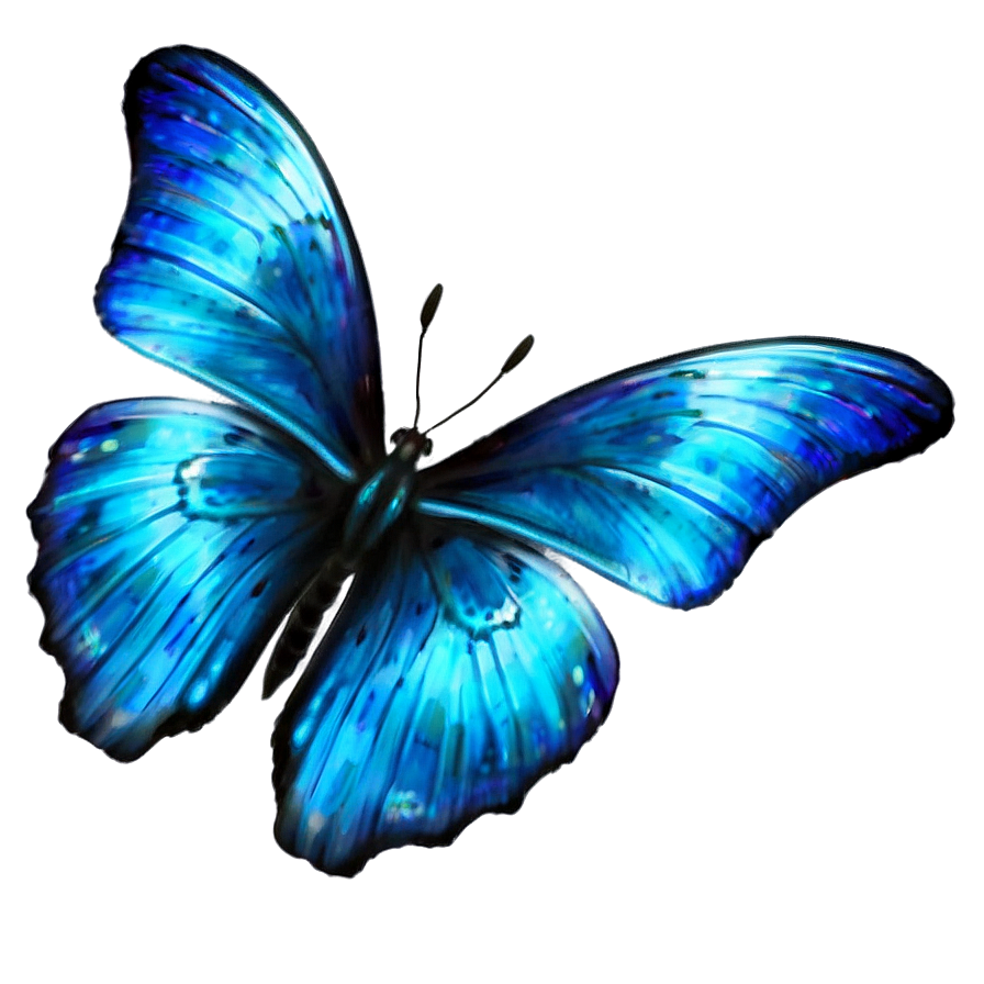 Metallic Blue Butterfly Png Eca61 PNG
