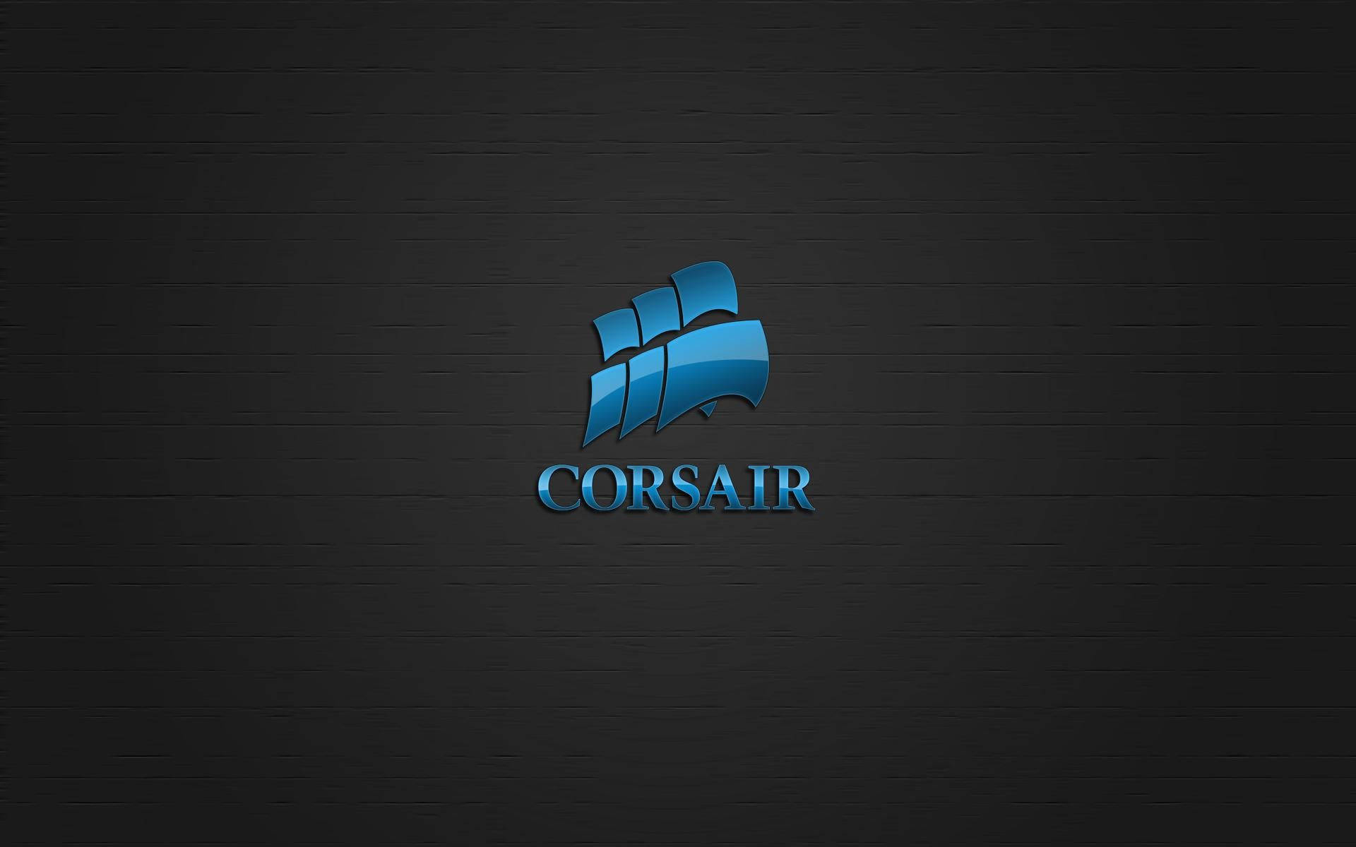 Metallic Blue Corsair Logo Wallpaper