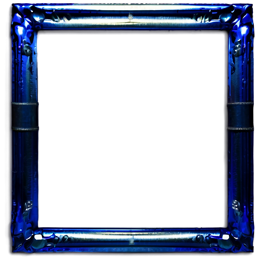 Download Metallic Blue Frame Png Rot | Wallpapers.com