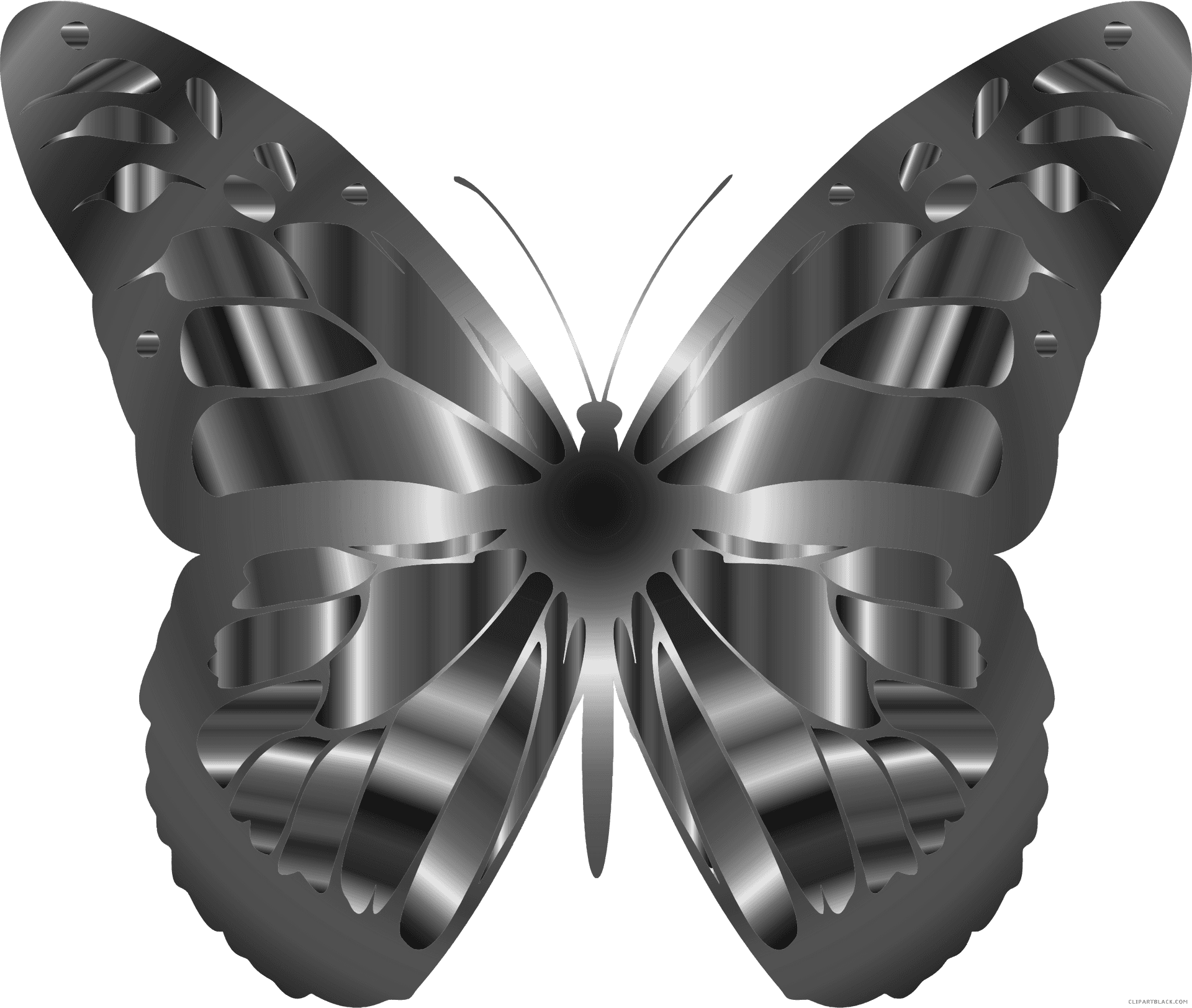 Metallic Butterfly Illusion PNG