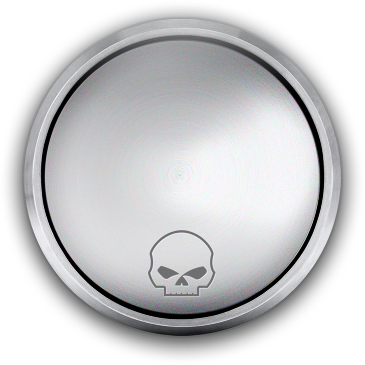 Metallic Button Skull Icon PNG