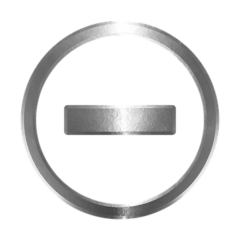 Metallic Circle Dash Icon PNG