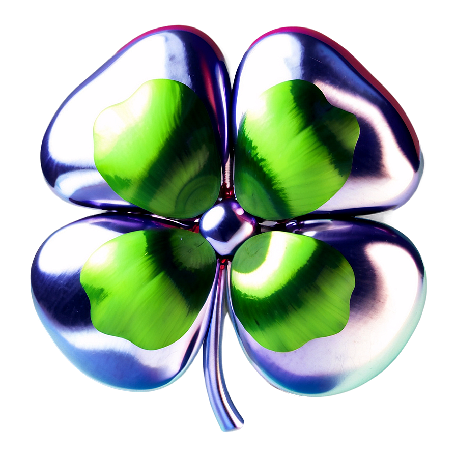 Metallic Four Leaf Clover Png 24 PNG